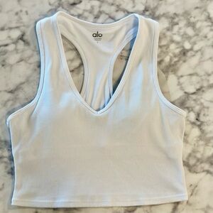 ALO Yoga Women's White V-Neck Tank Top